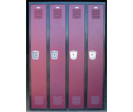 Used school lockers, front view