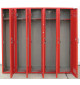 Interior of used school lockers