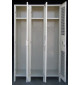 Single Tier Ventilated Lockers, Front View, Open Doors