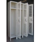 Single Tier Ventilated Lockers, Side View, Open Doors