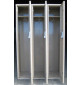 Metal single door storage lockers interior
