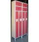 Used Two Person lockers, side view, closed doors
