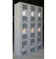 3-Tier Athletic Locker, Side view, Closed doors